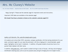 Tablet Screenshot of mamccluney.educatorpages.com