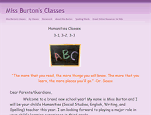 Tablet Screenshot of missburton.educatorpages.com