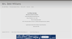 Desktop Screenshot of debiwilliams.educatorpages.com