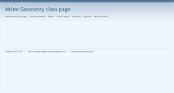 Desktop Screenshot of mrwlee.educatorpages.com