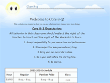 Tablet Screenshot of coreeightthree.educatorpages.com