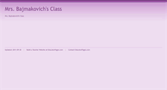 Desktop Screenshot of llbajmakovich.educatorpages.com