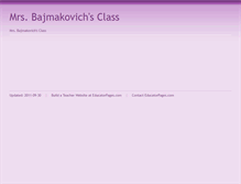 Tablet Screenshot of llbajmakovich.educatorpages.com