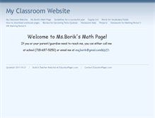 Tablet Screenshot of jborik.educatorpages.com