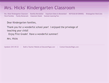 Tablet Screenshot of dhicks.educatorpages.com
