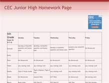 Tablet Screenshot of cechomework.educatorpages.com