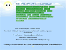 Tablet Screenshot of mrsacabrera.educatorpages.com