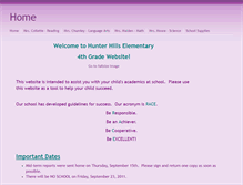 Tablet Screenshot of hunterhills4.educatorpages.com